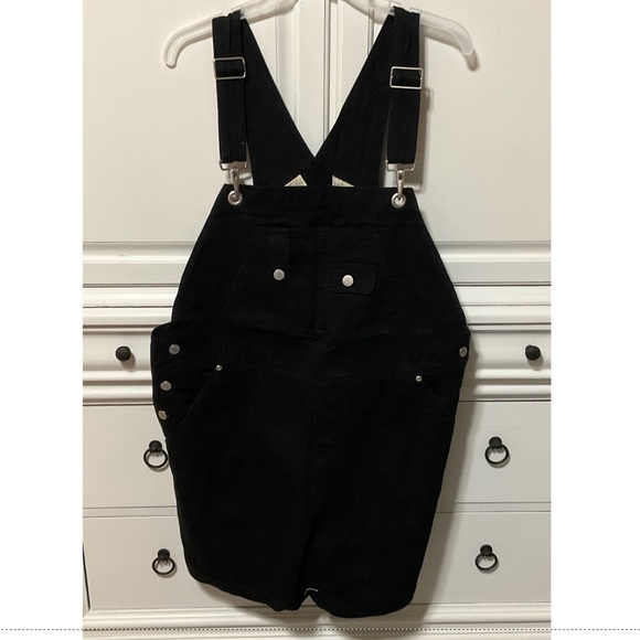 St. John's Bay Pants - Plus size Ladies black NWT bib denim shorts St. John Bay